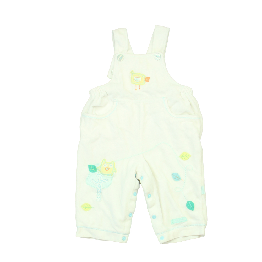Pumpkin Patch Boys White | Green Overalls size: 6-12 Months